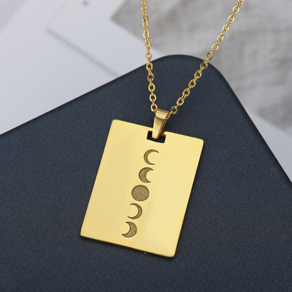 Moon Charm Pendant, 18K Gold Moon Necklace, Moon Fashion Necklace for Women, Gift for Her