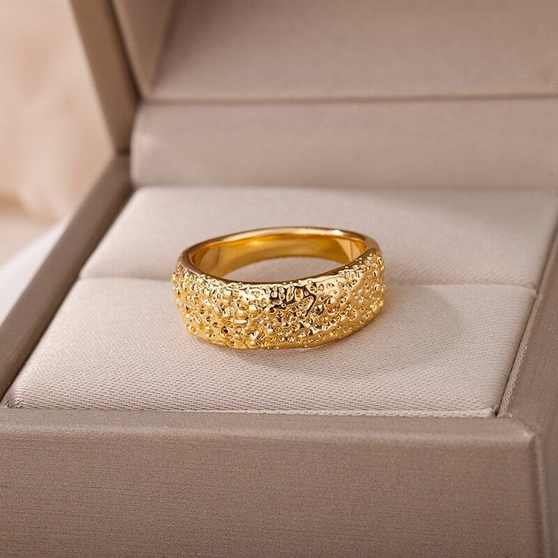 Punk Ring, 18K Gold Punk Ring, Punk Party Ring, Punk Fashion Ring for Women, Gift for Her
