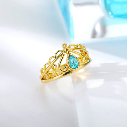 18K Gold Crown Ring, Gold Tiara Ring, Elegant Tiara Ring, Gothic Fashion Ring for Women, Gift for Her
