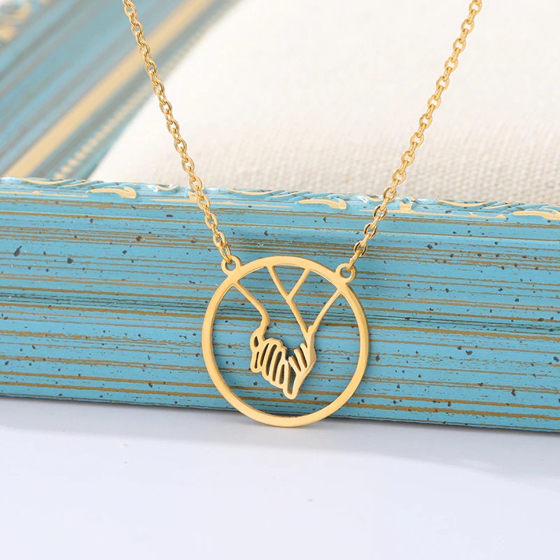 18K Gold Coin Charm Pendant, Gold Friendship Necklace, Friendship Fashion Necklace for Women, Gift for Her