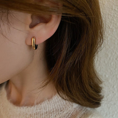 18K Gold Clip Earrings, Clip Hoop Earrings, Gold Hoop Earrings, Fashion Clip Earrings for Women, Gift for Her