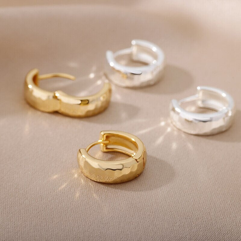 Large Circle Hoop Earrings, 18K Gold Hoop Earrings, Fashion Hoops for Women, Gift for Her
