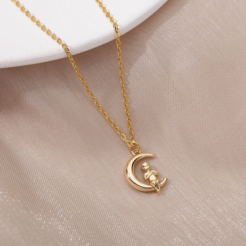 Moon necklace on sale for her