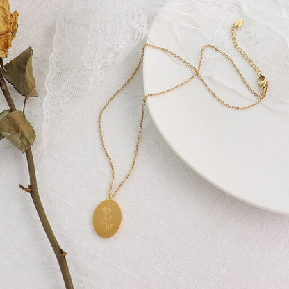 Dainty Flower Month Necklace, Birth Flower Necklace, 18K Gold Flower Month Necklace for Women, Gift for Her