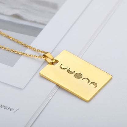 Moon Charm Pendant, 18K Gold Moon Necklace, Moon Fashion Necklace for Women, Gift for Her