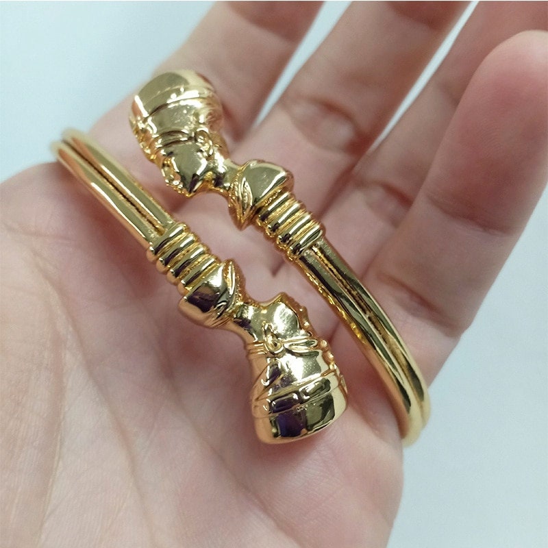 Egyptian Queen Bracelet, 18K Gold Egyptian Bangle, Nefertiti Bangle, Egyptian Bracelet for Women, Gift for Her