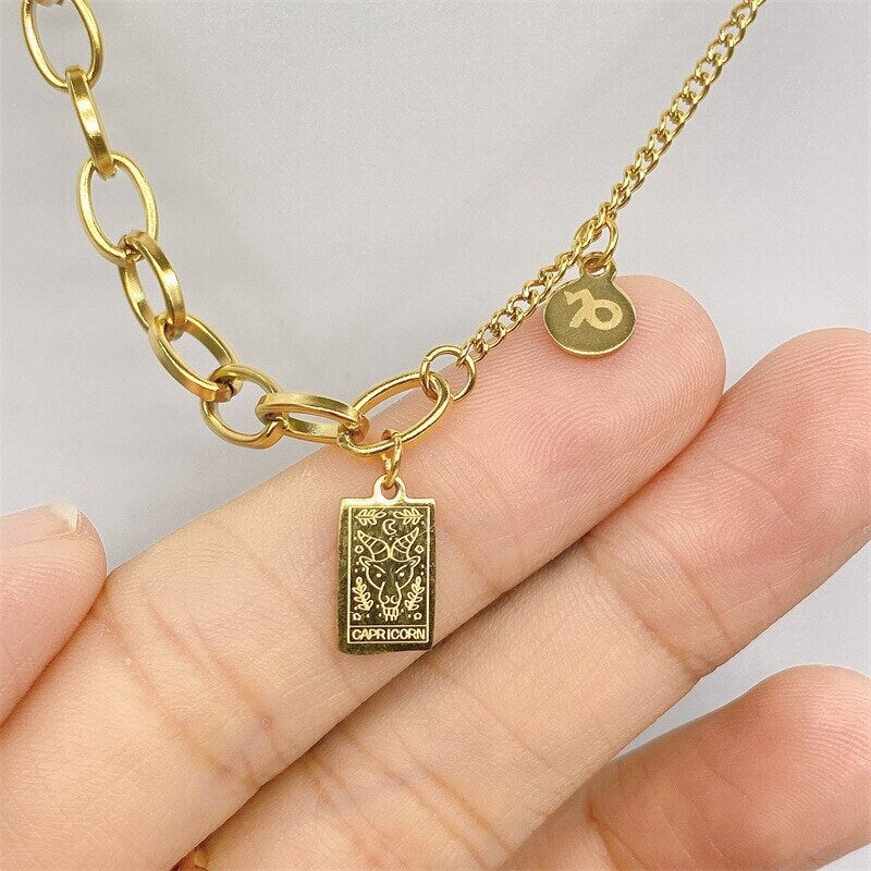 Zodiac Bracelet, 18K Gold Zodiac Bracelet, Horoscope Bracelet, Constellation Bracelet for Women, Gift for Her