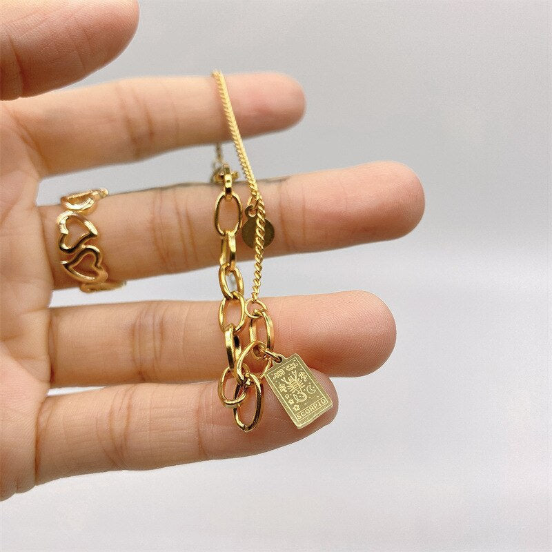 Zodiac Bracelet, 18K Gold Zodiac Bracelet, Horoscope Bracelet, Constellation Bracelet for Women, Gift for Her