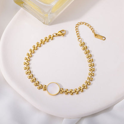 18K Gold Opal Bracelet, Opal Charm Bracelet, Fashion Opal Bracelet for Women, Gift for Her