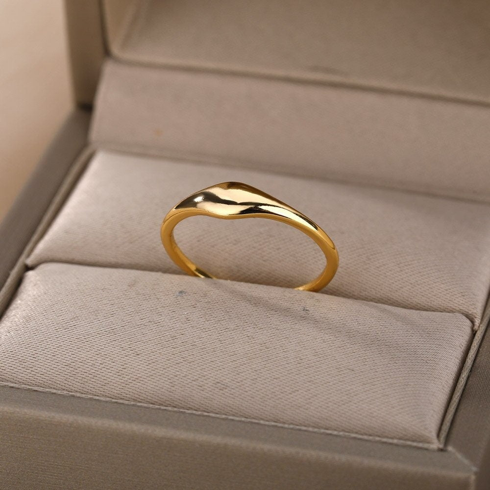 Dainty Ring, 18K Gold Dainty Ring, Minimalistic Ring, Gold Wrap Ring, Dainty Fashion Ring for Women, Gift for Her
