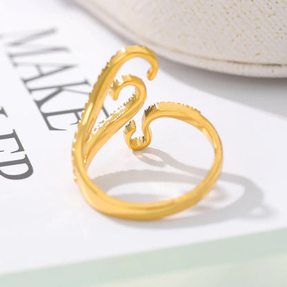 Punk Octopus Legs Wrap Ring, Gold Tentacles Wrap Ring, 18K Gold Plated, Punk, Gothic