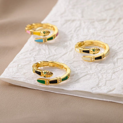 Punk Snake Ring, 18K Gold Snake Ring, Cute Snake Ring, Punk Snake Fashion Ring for Women, Gift for Her