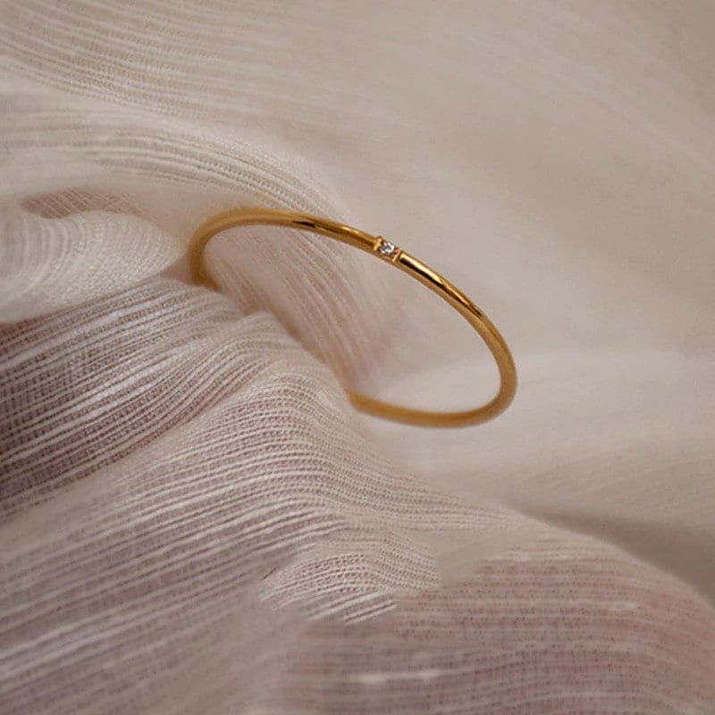 Dainty Band, Dainty Ring, Dainty 18K Gold Ring, Dainty Thin Ring, Minimalistic Ring, Dainty Fashion Ring for Women, Gift for Her
