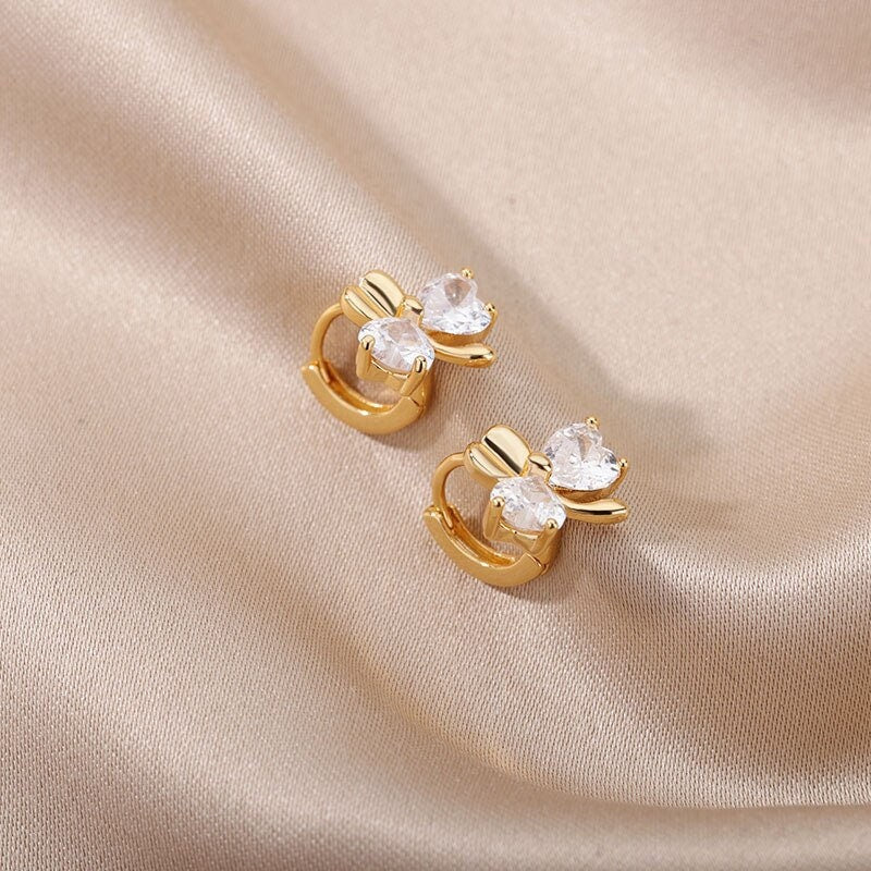 Butterfly Earrings for Women, 18K Gold Butterfly Earrings, Butterfly Drop Earrings for Women, Gift for Her