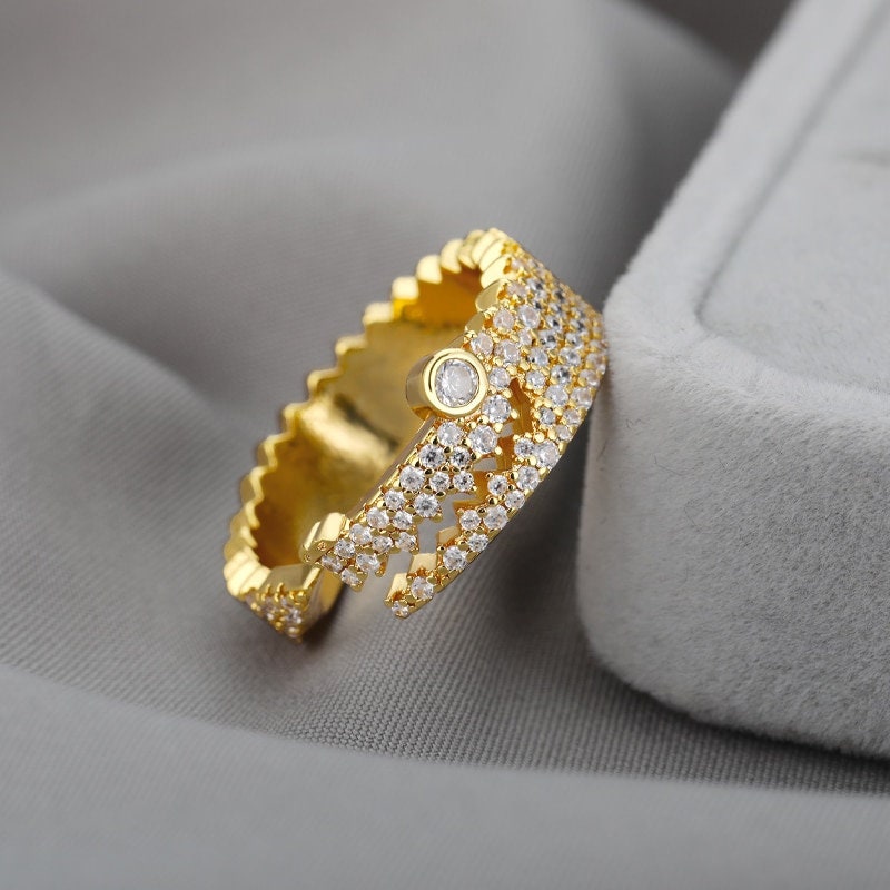 Punk Croc Ring, 18K Gold Croc Ring, Crocodile Ring, Punk Fashion Ring for Women, Gift for Her