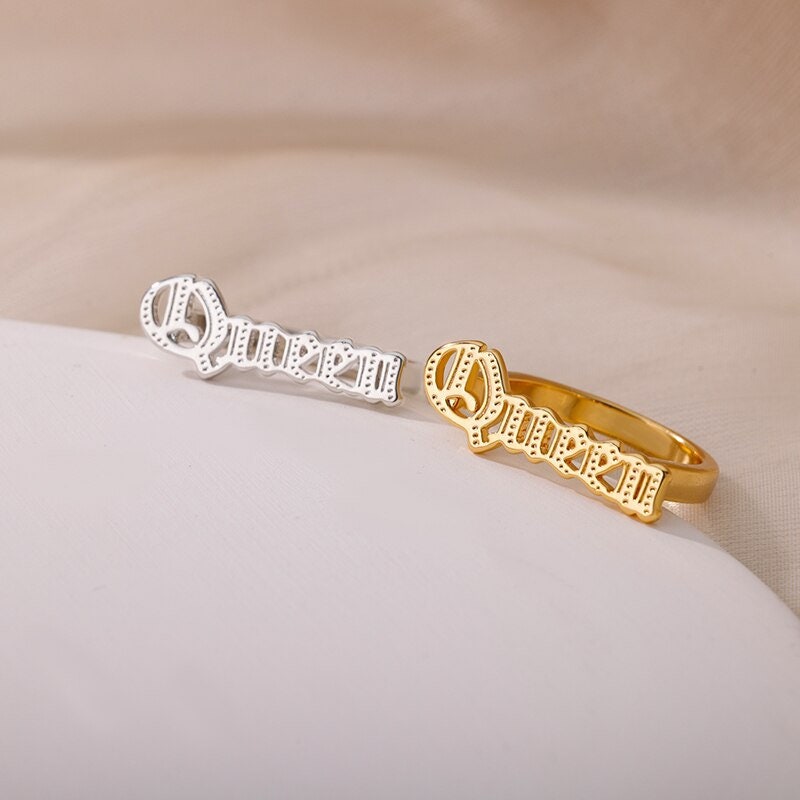 18K Gold Queen Ring, Punk Queen Ring, Punk Fashion Ring for Women, Gift for Her