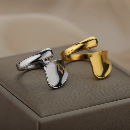 Organic Wrap Ring, 18K Gold Wrap Ring, Minimalistic Wrap Ring, Punk Fashion Ring for Women, Gift for Her