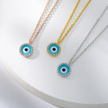 Evil Eye Charm, Evil Eye Necklace, 18K Gold Evil Eye Necklace for Women, Gift for Her