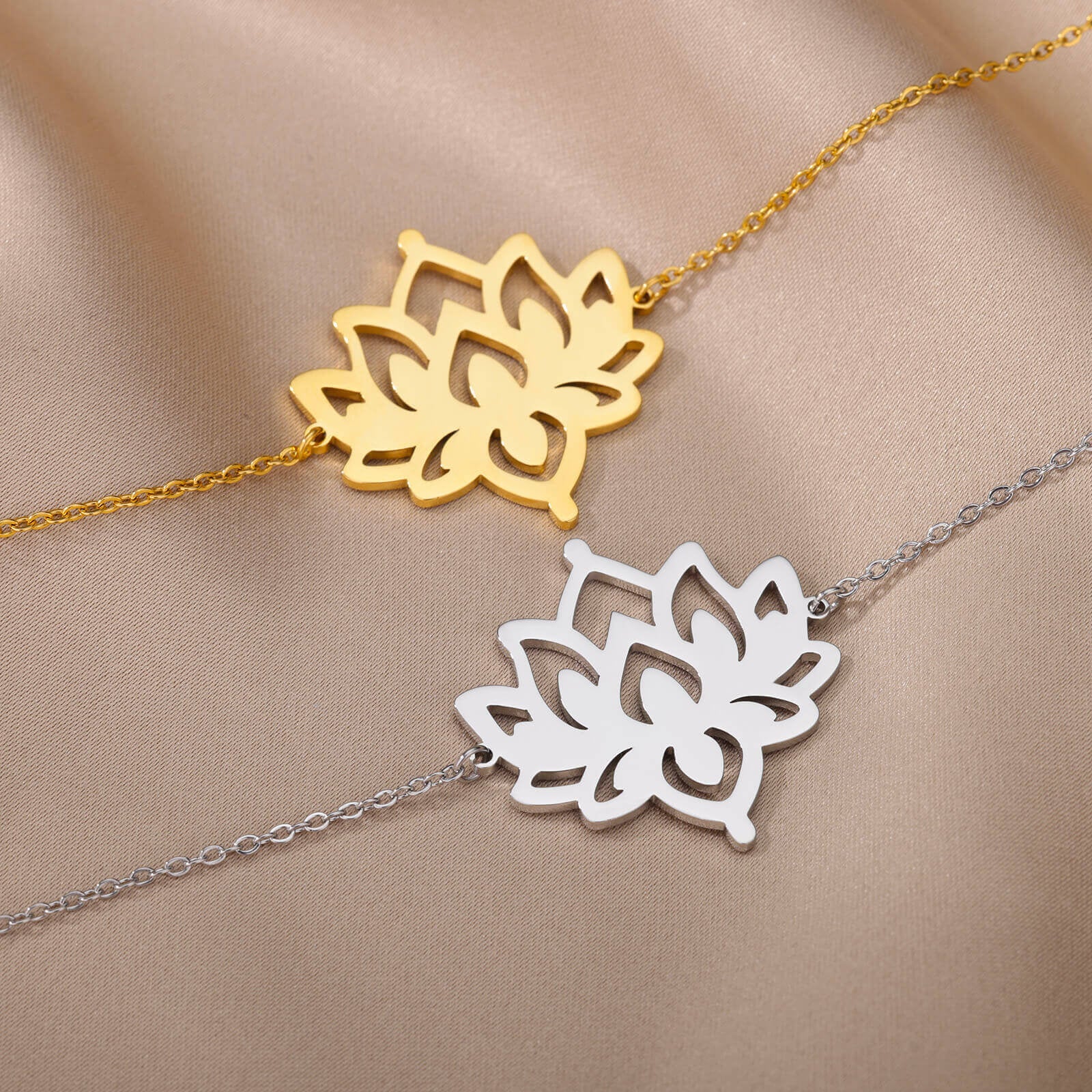 Boho Lotus Flower Buddhism, 18K Gold Layered Yogi Anklet, Dainty Minimalist Jewelry, Delicate Handmade for Women, Gift for Her