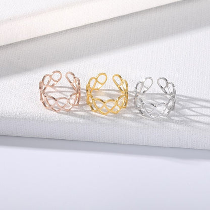 Boho Cute Open Wrap, 18K Gold Yogi Stackable Ring, Dainty Minimalist Jewelry, Delicate Handmade for Women, Gift for Her