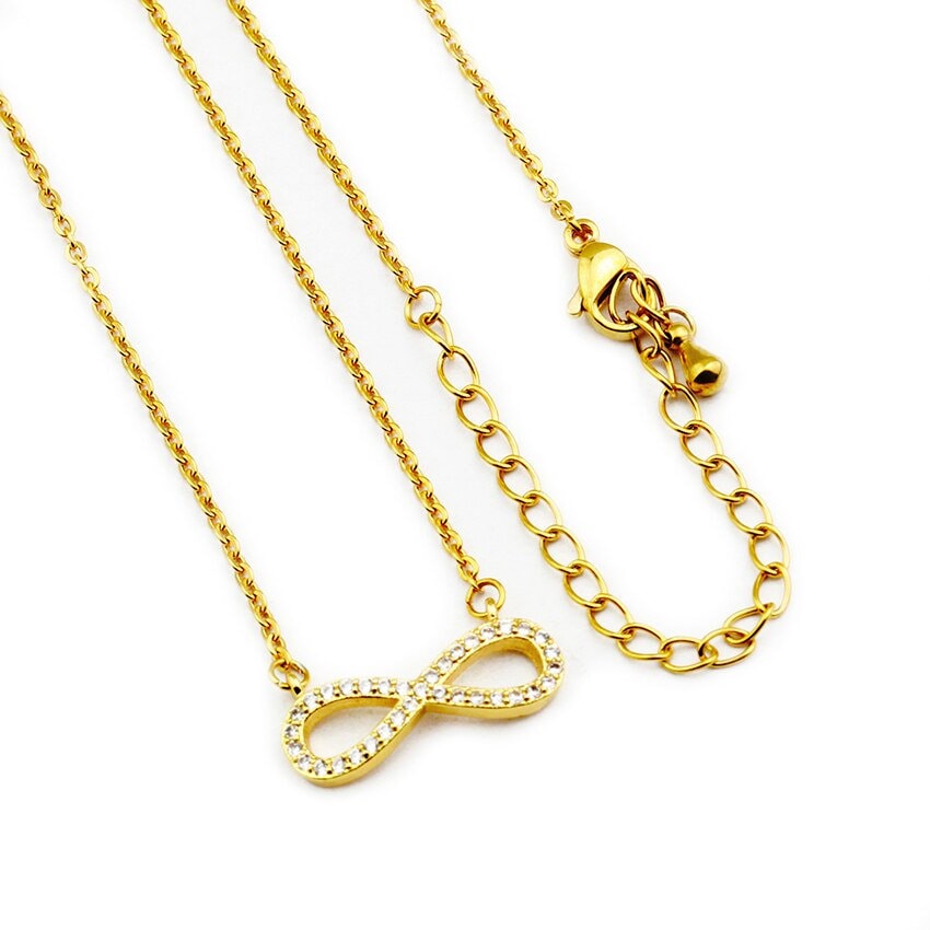 Boho Charm Infinity Forever Pendant, 18K Gold Layered Yogi Necklace, Dainty Minimalist Jewelry, Delicate Handmade for Women, Gift for Her