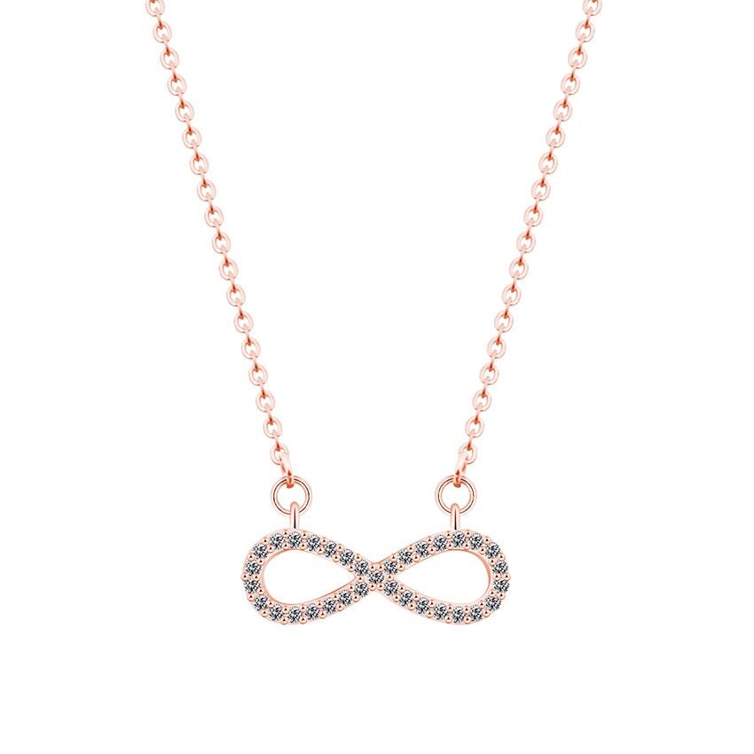 Boho Charm Infinity Forever Pendant, 18K Gold Layered Yogi Necklace, Dainty Minimalist Jewelry, Delicate Handmade for Women, Gift for Her