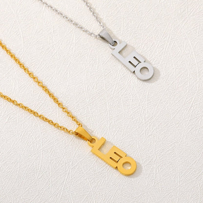 Zodiac Horoscope Constellation Name Pendant, 18K Gold Layered Necklace, Dainty Minimalist Jewelry, Delicate Handmade for Women, Gift for Her