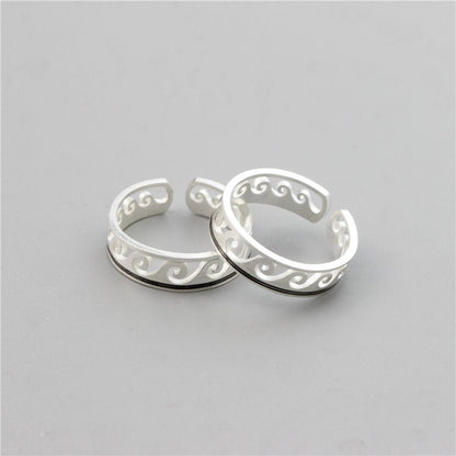 Beach Surf Waves , Silver Tropical Stackable Ring, Dainty Minimalist Jewelry, Delicate Handmade for Women, Gift for Her