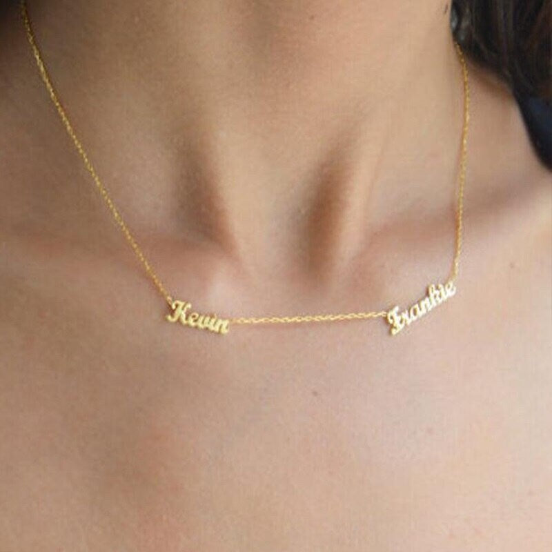 Personalized Name Necklace, Customized Name Necklace, 18K Gold Custom Dainty Necklace, Personalized Gift, Customized Gift, Gift for Her