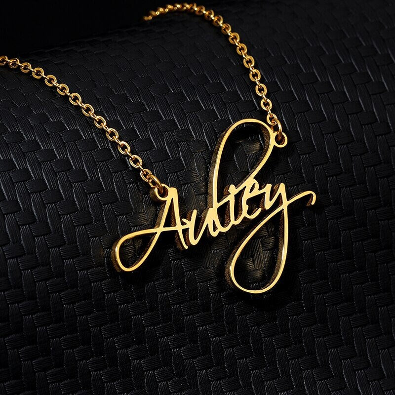 Personalized Signature Necklace, Customized Script Necklace, 18K Gold Custom Necklace, Personalized Gift, Customized Gift, Gift for Her