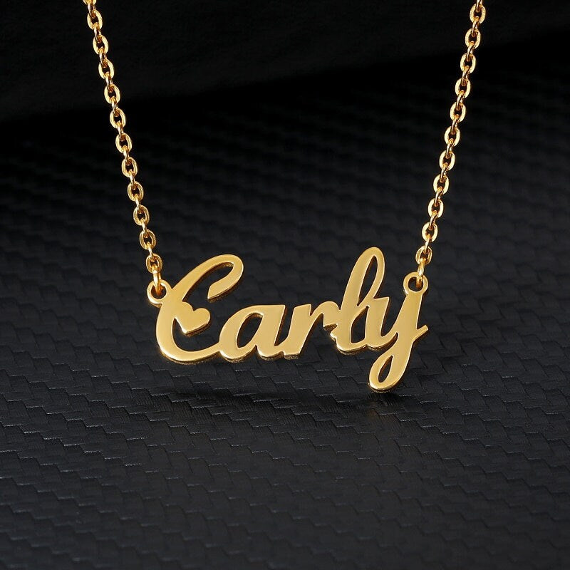 Personalized Baby Necklace, Customized Baby Name Necklace, 18K Gold Baby Necklace, Personalized Gift, Customized Gift, Gift for Her