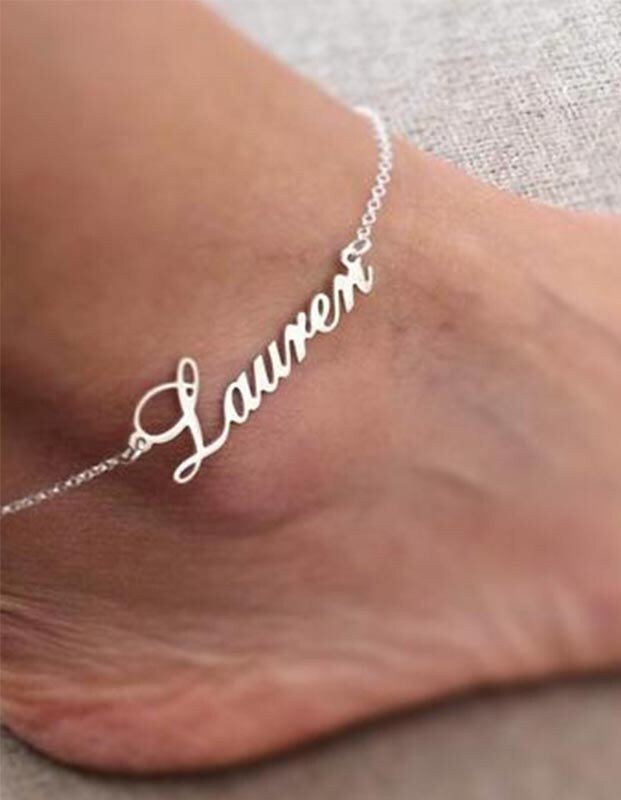 Personalized Name Anklet, Customized Name Anklet, 18K Gold Name Anklet, Personalized Gift, Customized Gift, Gift for Her