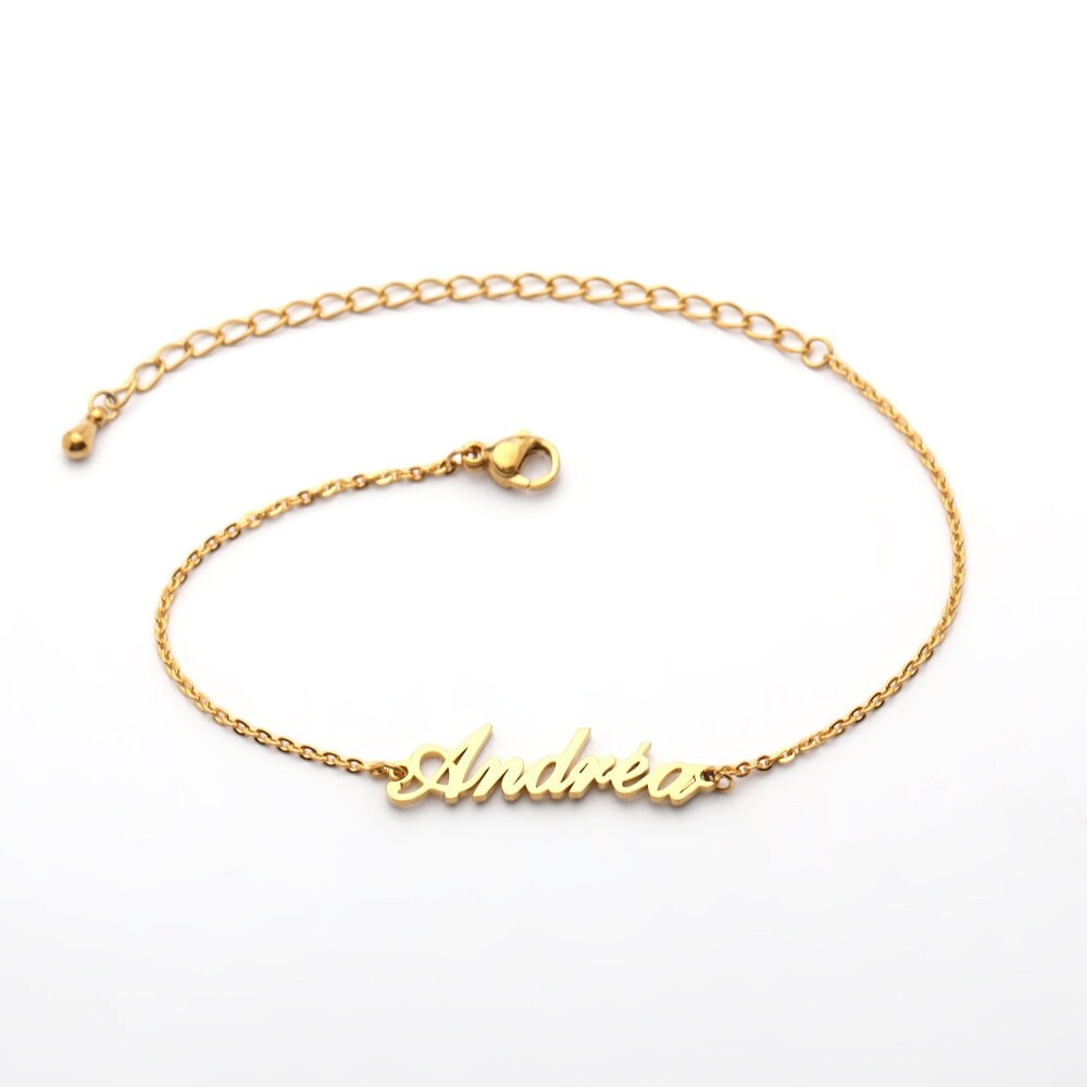 Personalized Name Bracelet, Customized Name Bracelet, 18K Gold Name Bracelet, Personalized Gift, Customized Gift, Gift for Her