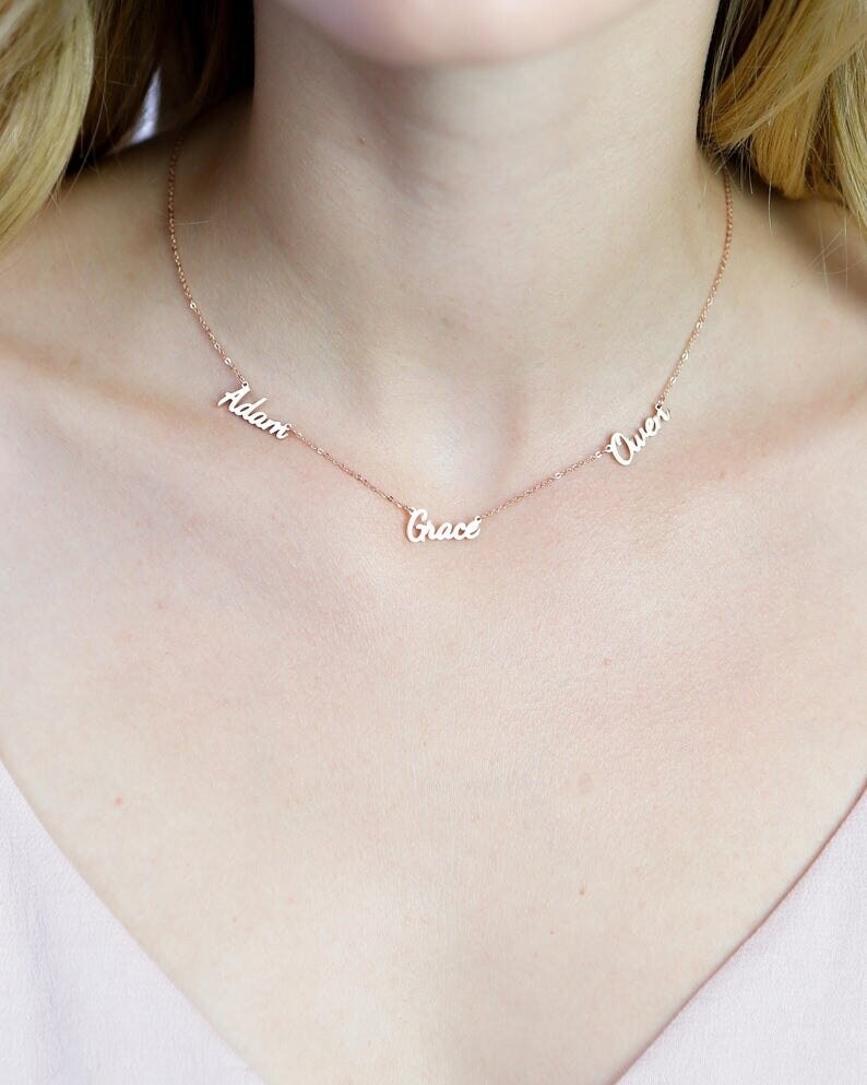 Personalized Name Necklace, Customized Name Necklace, 18K Gold Custom Dainty Necklace, Personalized Gift, Customized Gift, Gift for Her