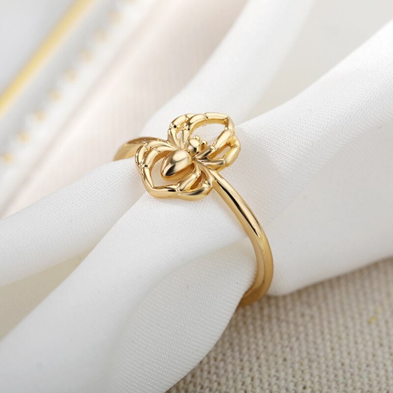 Punk Spider Ring, 18K Gold Spider Ring, Punk Spider Fashion Ring for Women, Gift for Her