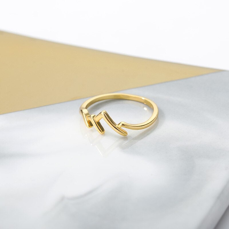 Dainty Mountain Ring, Snow Mountain Ring, 18K Gold Mountain Ring, Snow Mountain Fashion Ring for Women, Gift for Her
