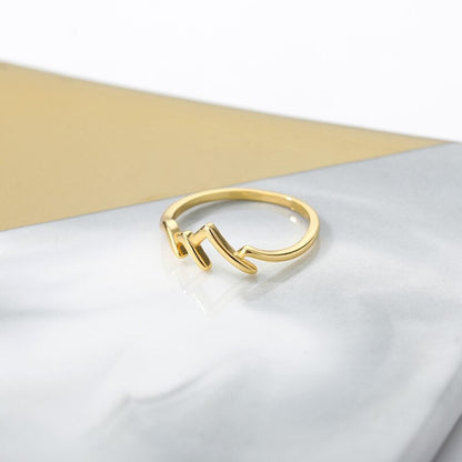 Dainty Mountain Ring, Snow Mountain Ring, 18K Gold Mountain Ring, Snow Mountain Fashion Ring for Women, Gift for Her