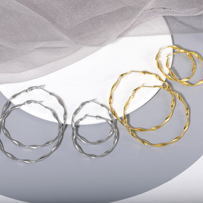 Dainty Twisted Hoops, Organic Hoop Earrings, 18K Gold Twist Hoop Earrings, Gold Organic Hoop Earrings, Minimalistic Hoops for Women