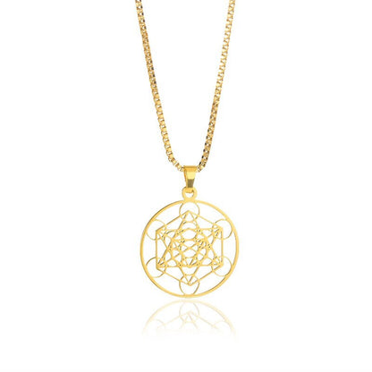 Angel Seal Necklace, Archangel Metatron Pendant, 18K Gold Angel seal Necklace, Religious Necklace for Women, Gift for Her