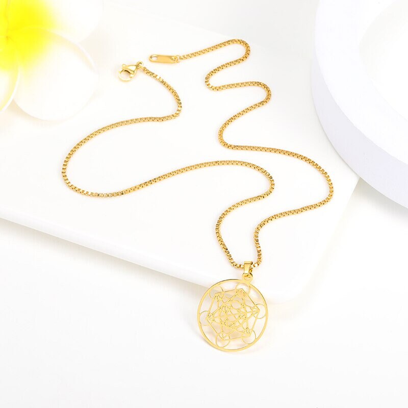 Angel Seal Necklace, Archangel Metatron Pendant, 18K Gold Angel seal Necklace, Religious Necklace for Women, Gift for Her