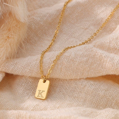 Dainty Initial Pendant, Personalized Initial Necklace, 18K Gold Initial Charm, Custom Initial Fashion Necklace for Women, Gift for Her