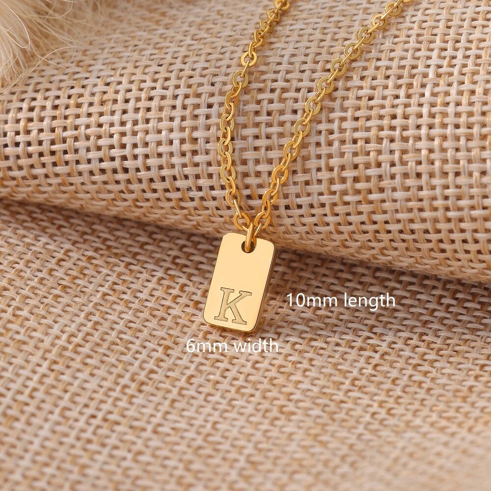 Dainty Initial Pendant, Personalized Initial Necklace, 18K Gold Initial Charm, Custom Initial Fashion Necklace for Women, Gift for Her