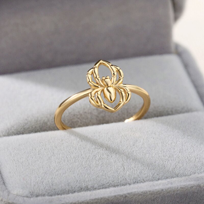 Punk Spider Ring, 18K Gold Spider Ring, Punk Spider Fashion Ring for Women, Gift for Her
