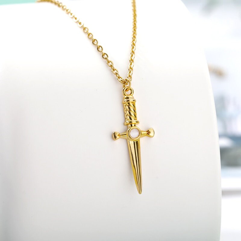 Gothic Dagger Necklace, Punk Dagger, 18K Gold Dagger Necklace, Dagger Pendant, Gothic Fashion Necklace for Women, Gift for Her