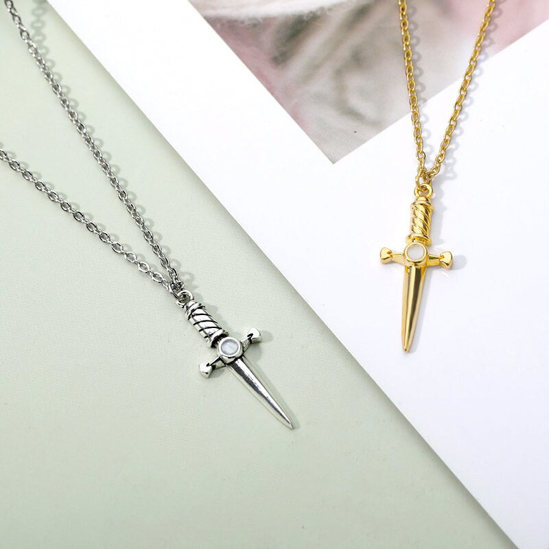 Gothic Dagger Necklace, Punk Dagger, 18K Gold Dagger Necklace, Dagger Pendant, Gothic Fashion Necklace for Women, Gift for Her