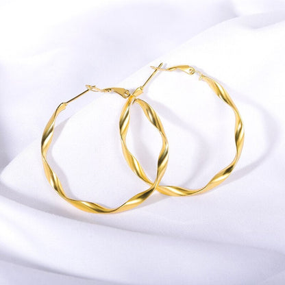 Dainty Twisted Hoops, Organic Hoop Earrings, 18K Gold Twist Hoop Earrings, Gold Organic Hoop Earrings, Minimalistic Hoops for Women