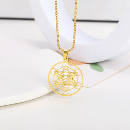 Angel Seal Necklace, Archangel Metatron Pendant, 18K Gold Angel seal Necklace, Religious Necklace for Women, Gift for Her