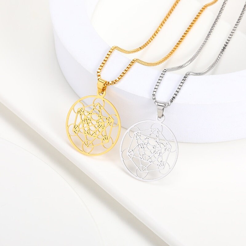 Angel Seal Necklace, Archangel Metatron Pendant, 18K Gold Angel seal Necklace, Religious Necklace for Women, Gift for Her