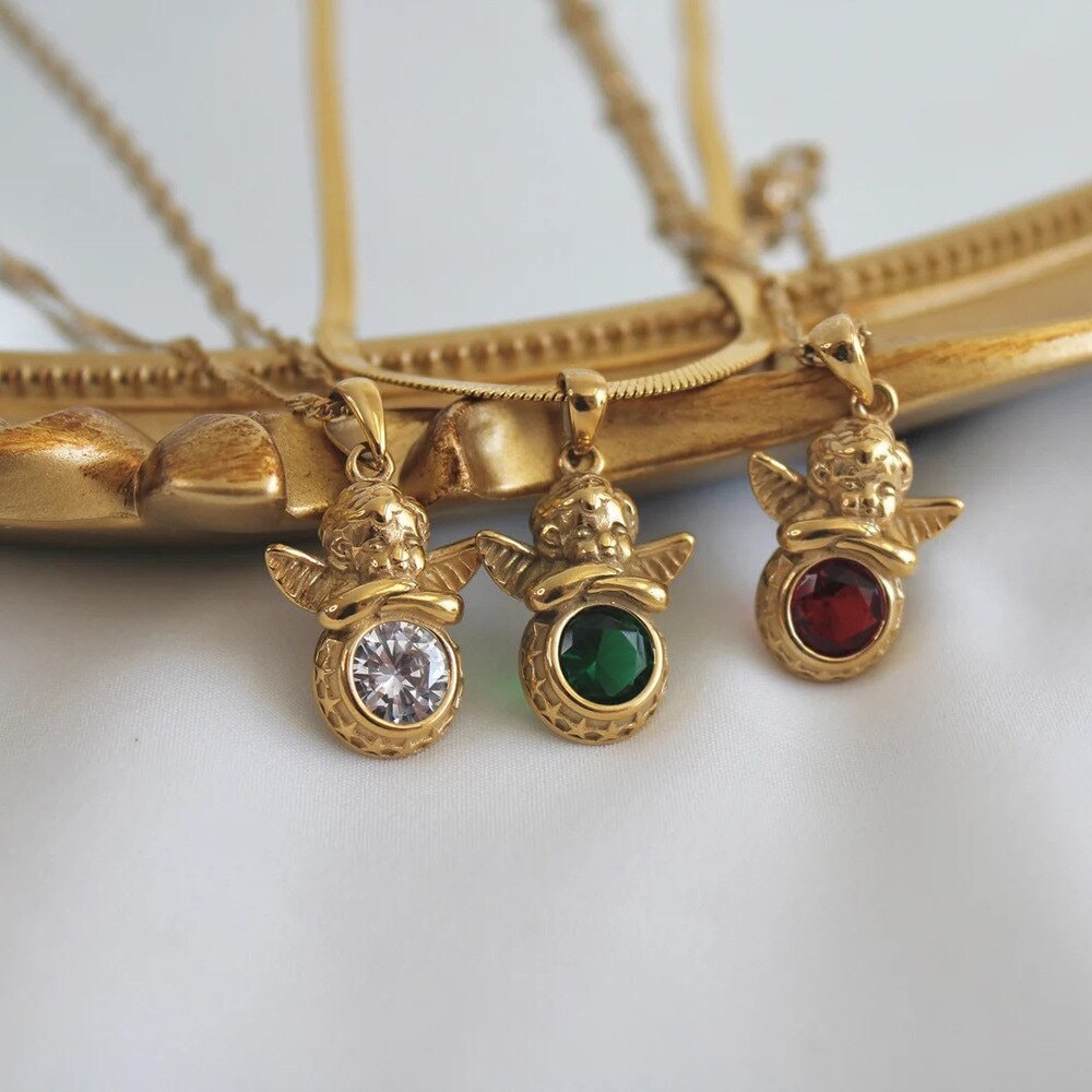 birthstone pendant necklace, disney&