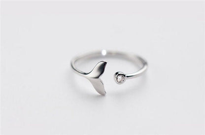 Mermaid Ring, Mermaid Tail Ring, Dainty Silver Ring, Fish Tail Ring, Korean Fashion Ring for Women, Gift for Her